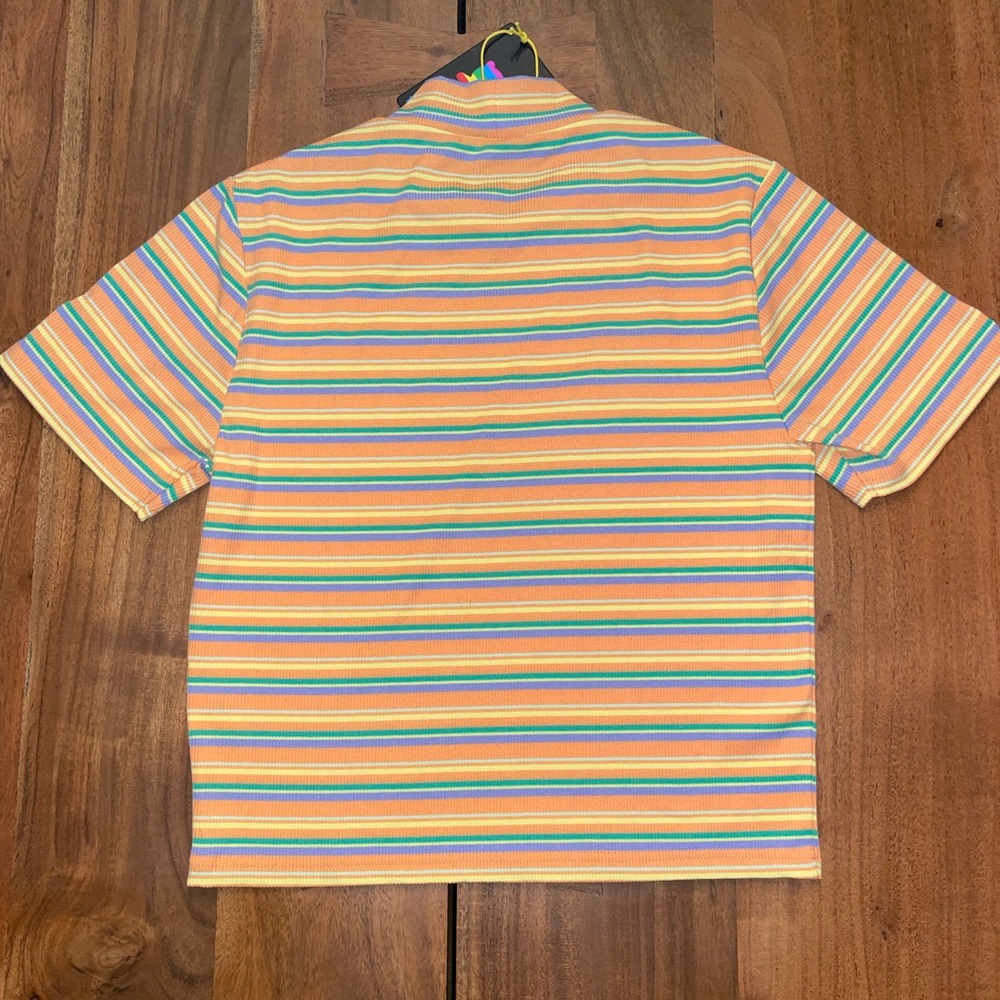 Teddy Fresh WOMEN'S RIB MOCKNECK ORANGE NWT - Picture 9 of 13